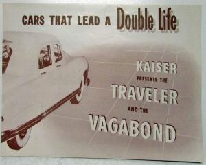 1949 Kaiser Traveler Vagabond Sedan Pickup Lead Double Life Sales Folder Orig