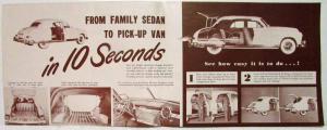 1949 Kaiser Traveler Vagabond Sedan Pickup Lead Double Life Sales Folder Orig