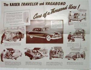 1949 Kaiser Traveler Vagabond Sedan Pickup Lead Double Life Sales Folder Orig