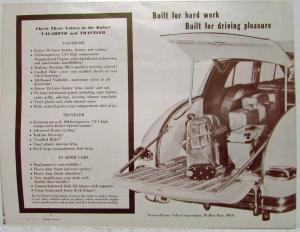 1949 Kaiser Traveler Vagabond Sedan Pickup Lead Double Life Sales Folder Orig
