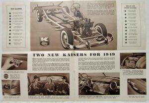1949 Kaiser Special and Deluxe Sales Folder Brochure Specs Features Original