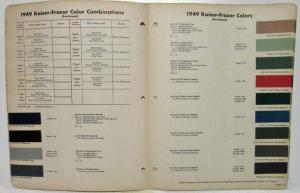 1949 Kaiser-Frazer Dupont Paint Chips Bulletin No 4