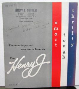 thumbnail image 2 of 1951-1953 Kaiser-Frazer Henry J Parts Book Catalog – Illustrated, Faxon Auto Literature, Made In USA 2 of 3