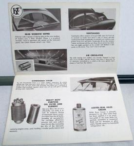 1951 Kaiser Complete Line of Accessories Sales Folder Mailer Brochure Original