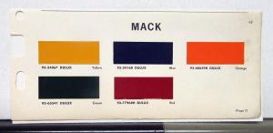 1968 Mack Truck Paint Chips