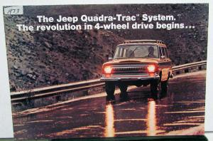 1973 Jeep Quadra Trac System 4WD Original Sales Brochure Wagoneer Truck