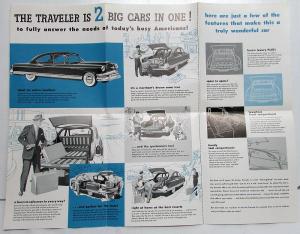 1953 Kaiser Traveler Two Cars In One Sales Brochure Folder Mailer Original