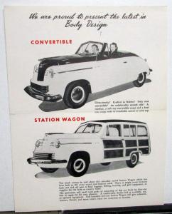 1948 Keller Convertible and Station Wagon New Super Chief Sales Mailer Folder