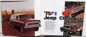 1975 Jeep CJ-5 Cherokee Pickup Wagoneer Original Sales Brochure