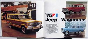 1975 Jeep CJ-5 Cherokee Pickup Wagoneer Original Sales Brochure