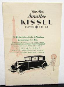 1928 Kissel Six Model 6 70 Four Door Brougham Sedan Sales Folder Original