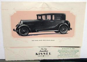 1928 Kissel Six Model 6 70 Four Door Brougham Sedan Sales Folder Original