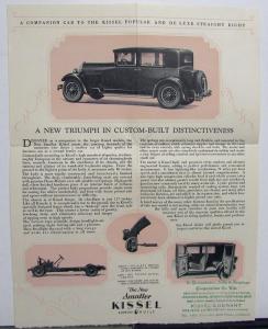 1928 Kissel Six Model 6 70 Four Door Brougham Sedan Sales Folder Original