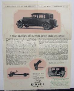 1928 Kissel Six Model 6 70 Four Door Brougham Sedan Sales Folder Original