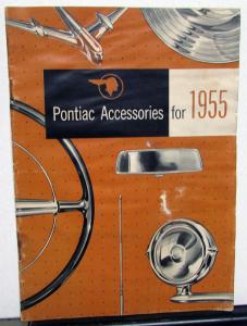 1955 Pontiac Accessories Lamp Hood Ornament Guard Floor Mat Sales Brochure