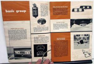 1955 Pontiac Accessories Lamp Hood Ornament Guard Floor Mat Sales Brochure