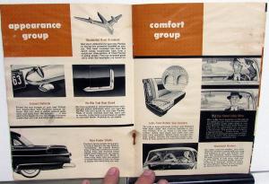 1955 Pontiac Accessories Lamp Hood Ornament Guard Floor Mat Sales Brochure