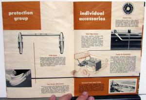 1955 Pontiac Accessories Lamp Hood Ornament Guard Floor Mat Sales Brochure
