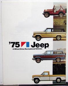 1975 Jeep 4 Wheel Drive Recreational Vehicles Original Sales Brochure