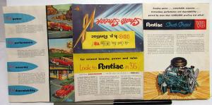1955 Pontiac Strato Streak V8 Engine Color Sales Folder Original