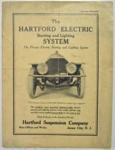 1915-1917 Hartford Electric Starting and Lighting System Pamphlet