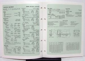 1974 Mack Truck Model MB487P MB487T Specification Sheet