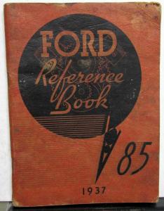 1937 Ford 85 V8 Reference Book Owners Manual Original