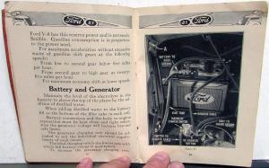 1937 Ford 85 V8 Reference Book Owners Manual Original