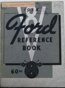 1938 Ford 60 V8 Reference Book Owners Manual Original