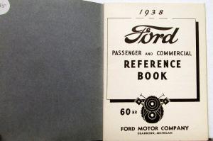 1938 Ford 60 V8 Reference Book Owners Manual Original