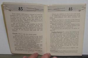 1938 Ford 85 HP V8 Reference Book Owners Manual Original