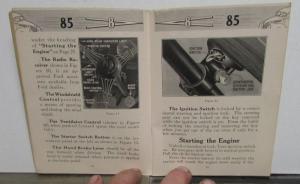 1938 Ford 85 HP V8 Reference Book Owners Manual Original
