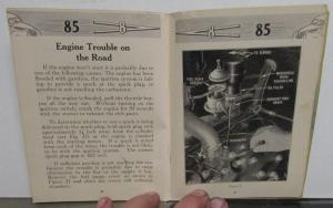 1938 Ford 85 HP V8 Reference Book Owners Manual Original