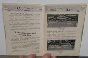 1938 Ford 85 HP V8 Reference Book Owners Manual Original