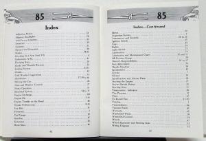 1938 Ford 85 V8 Ref Book Owners Manual Reproduction With V60 Specs Brown Cover
