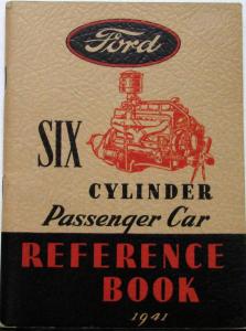 1941 Ford Six Cyl Passenger Car Ref Book Owners Manual Original