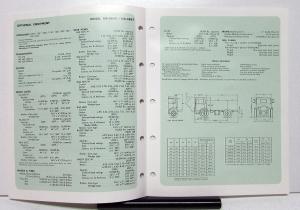 1974 Mack Truck Model MB483T MB483P Specification Sheet