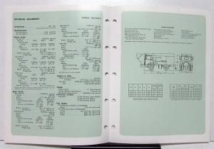 1974 Mack Truck Model MB 491T Specification Sheet
