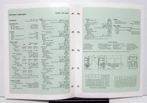 1974 Mack Truck Model MB 483S Specification Sheet