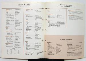 1974 1975 Mack Truck Model M 15SXC Specification Sheet