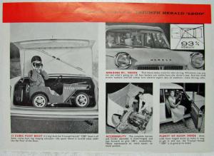 1962-1966 Triumph Herald 1200 Spec Sheet - Australian Market