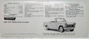 1965-1966 Triumph 1200 When Engineers Design Economy Car Sales Folder