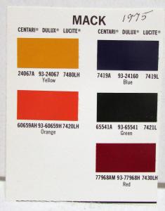 1975 Mack Truck Paint Chips