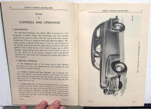 1948 Ford Passenger Car Model 8HA 6 Cylinder Operators Owners Manual Original
