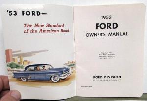 1953 Ford Passenger Car Owners Manual Original