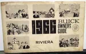 1966 Buick Riviera Owners Manual Original