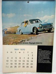 1970 Triumph Full Line Calendar - UK Market