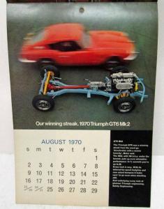 1970 Triumph Full Line Calendar - UK Market