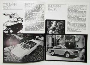 1973 Triumph Full Range Sales Brochure - UK Market