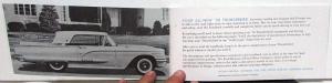 1958 Ford Thunderbird Handbook Owners Manual Original